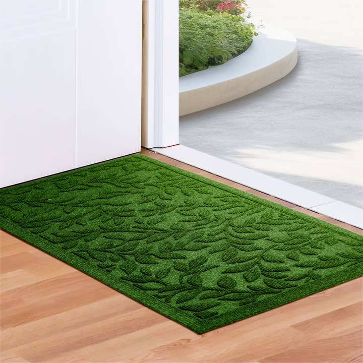 G128 Front Door Mat 29.5x17 Inch, Green Leaves for wholesale by G128