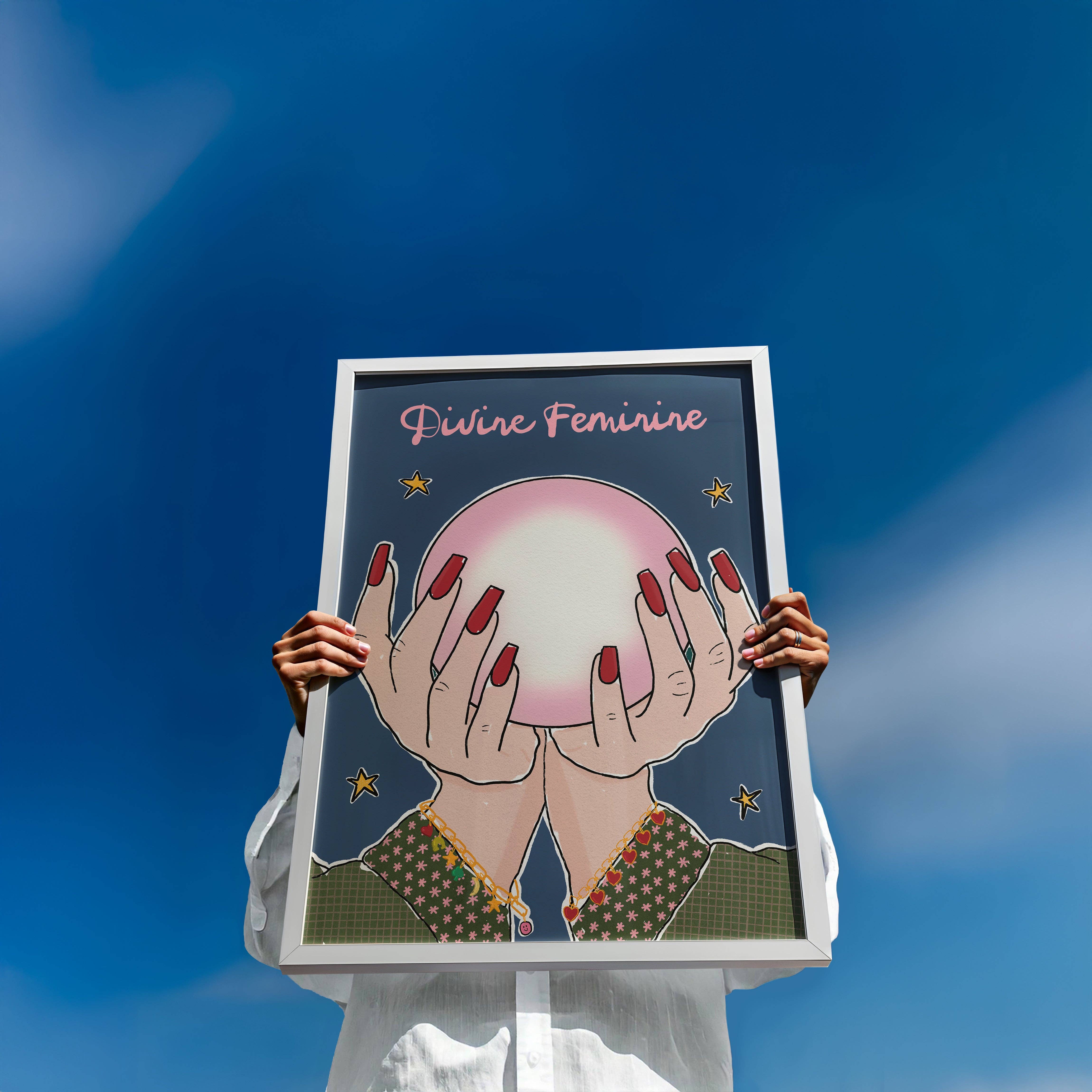 Pink Giraffe Print Co - Wholesale Art Print - Divine Feminine Celestial Print2