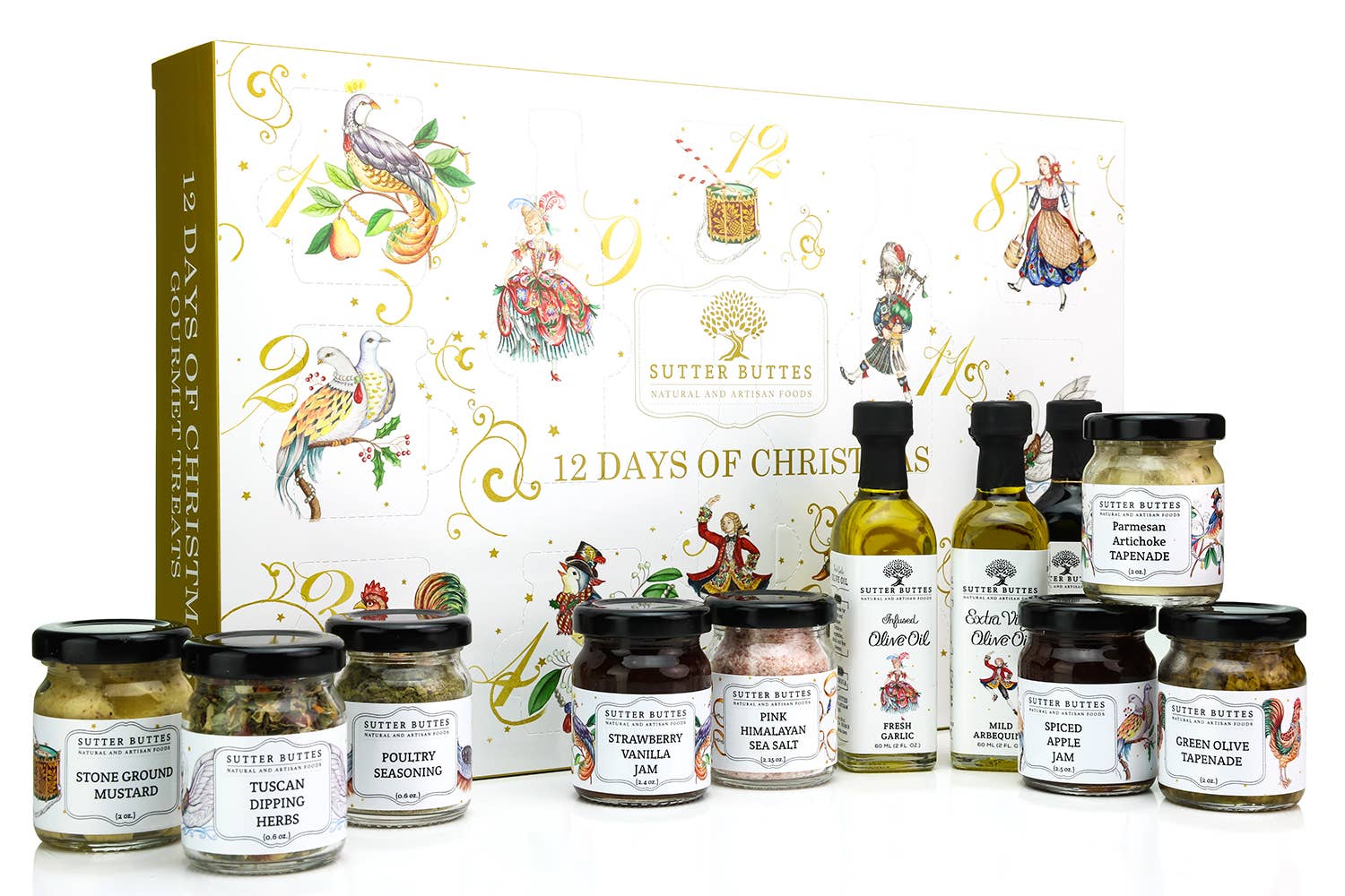Sutter Buttes - Wholesale Advent Calendar - 12 Days of Christmas Gourmet Advent Calendar – Gift Set1
