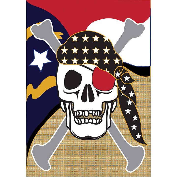 Special Buy! Large, Burlap NC Skull for wholesale by Dicksons