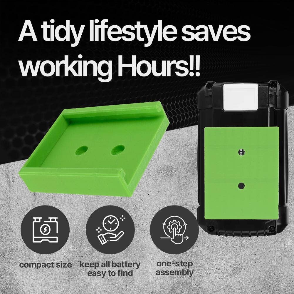 Proto Market - Wholesale Wall Mounted Shelf - Ryobi 40V Battery Storage Holder Wall Mount Organizer3