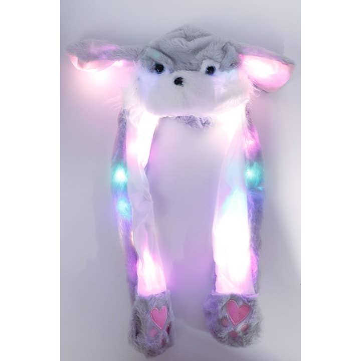 Cap Zone - Vente Chapeau – enfant - Chapeau d'animal en fausse fourrure à LED interactif pour enfants3