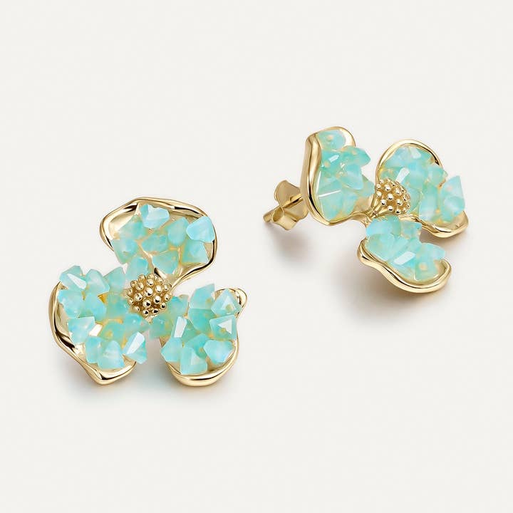 IRISBLUME OHRRINGE für den Großhandel von EarCandy Jewelry