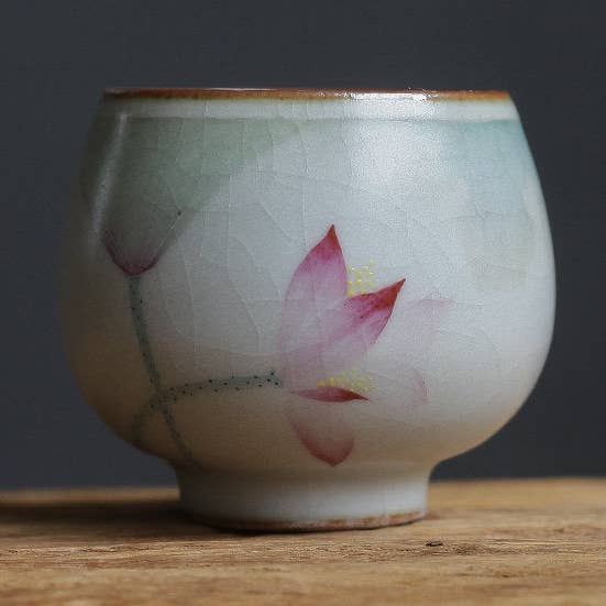 Copo de Chá Lotus pintada à mão Gohobi por atacado de Gohobi (We cover U.S. import duties)