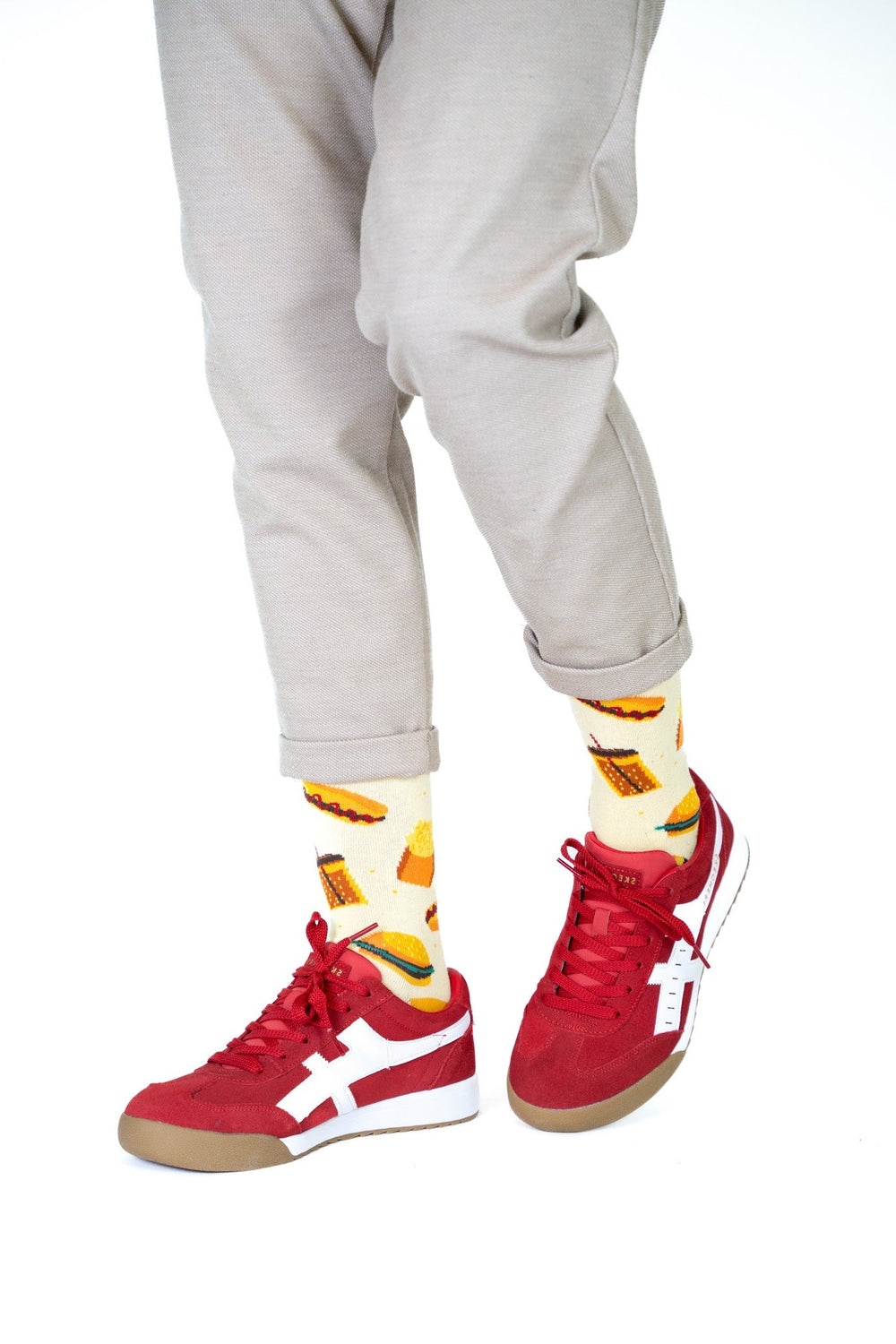 Billy Brown - Wholesale Socks - Unisex - Yellow Organic Cotton Hamburger Socks1