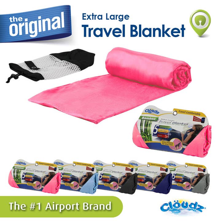 Cloudz - Manta de viaje de bambú con bolsa, color rosa claro para venta al por mayor de Cloudz