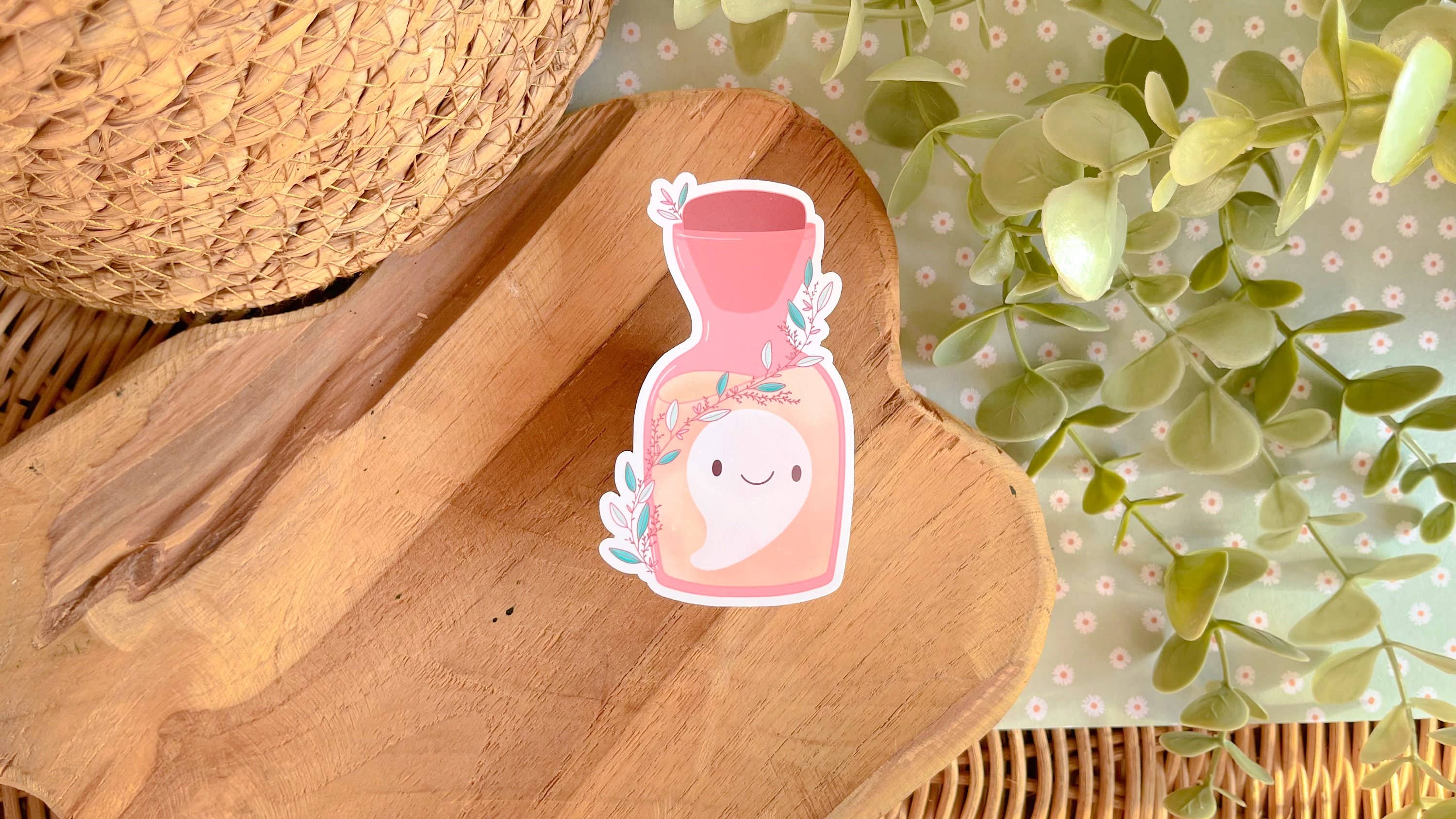 BPR by Christy – wholesale Klistermärke – Söt spökfigur på burk | Glansigt vattenbeständigt vinyl3