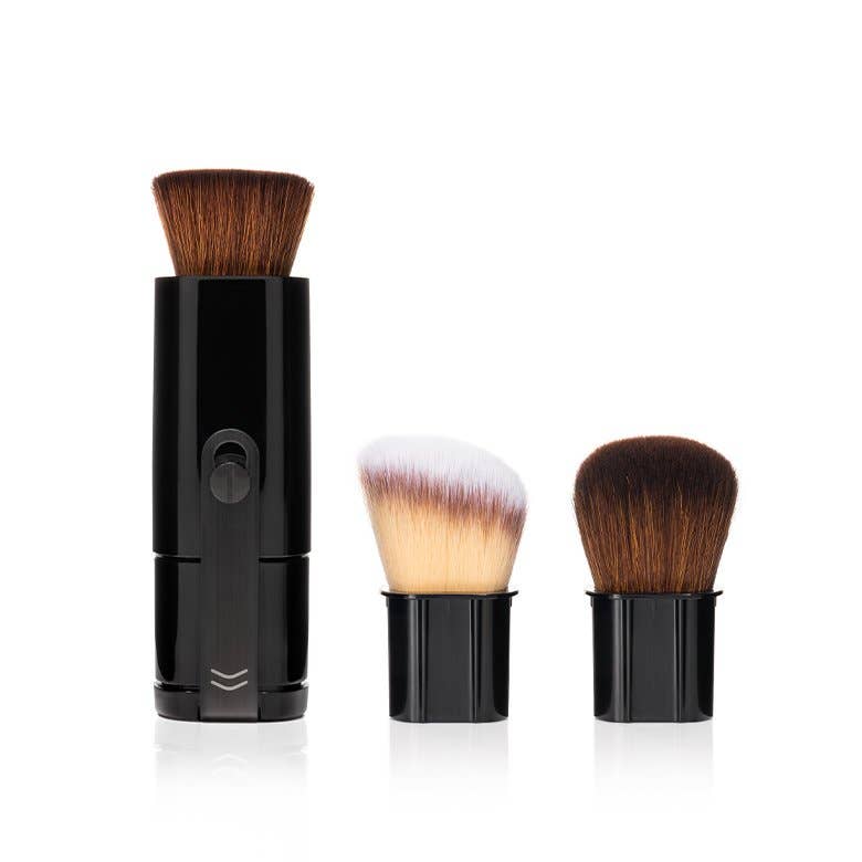 MonPhill's – Großhandel Make-up-Pinsel-Set – MonPhill's James retractable Pinsel mit 3 Aufsätzen3