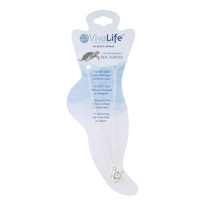 Cavigliera Tartaruga Cuore di Cristallo-12 pezzi per la vendita all'ingrosso da parte di World End Imports Jewelry & Gifts