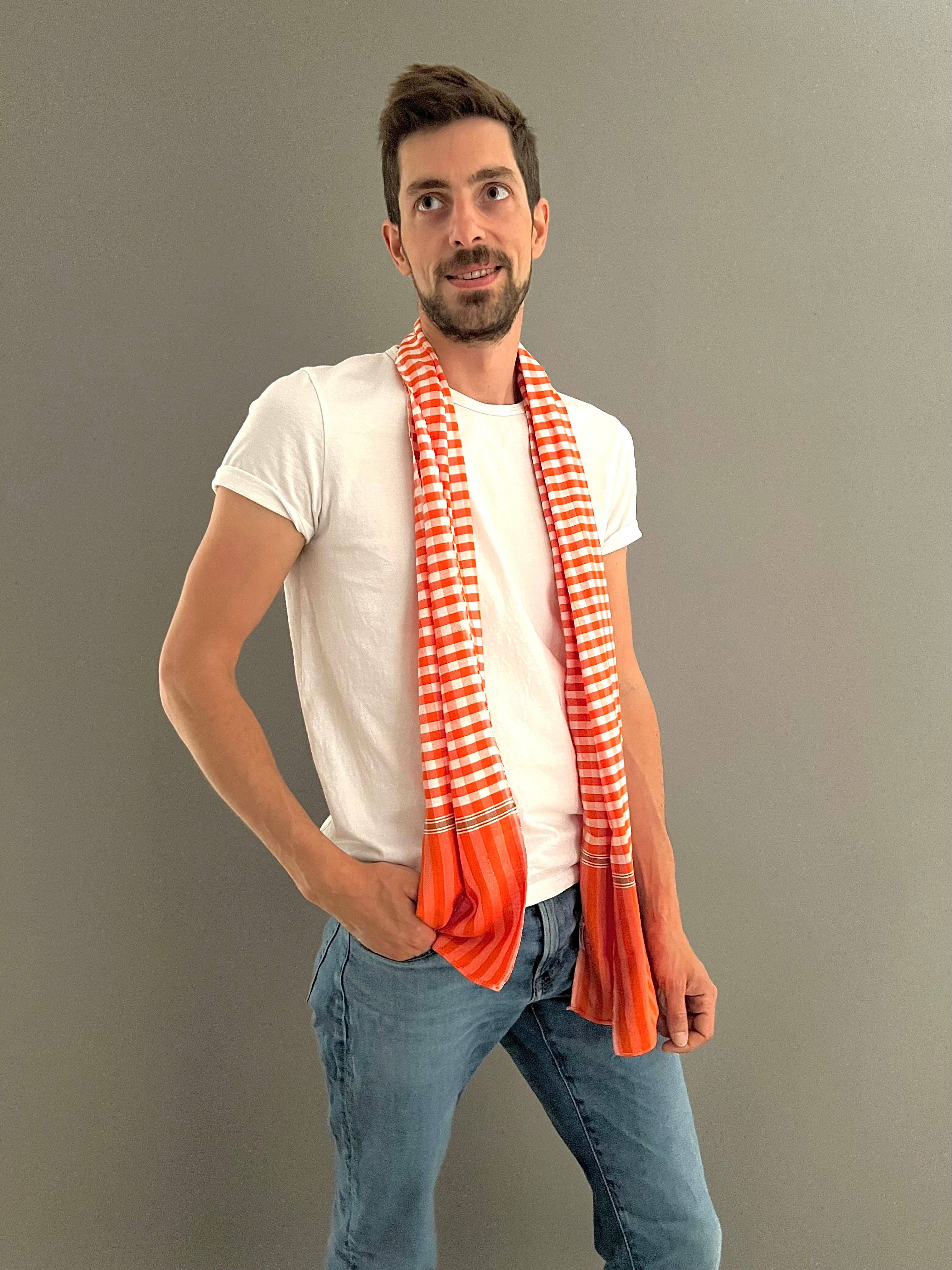 Krama Heritage - Vendita all'ingrosso Sciarpa - Unisex - L'arancia Krama Pop5