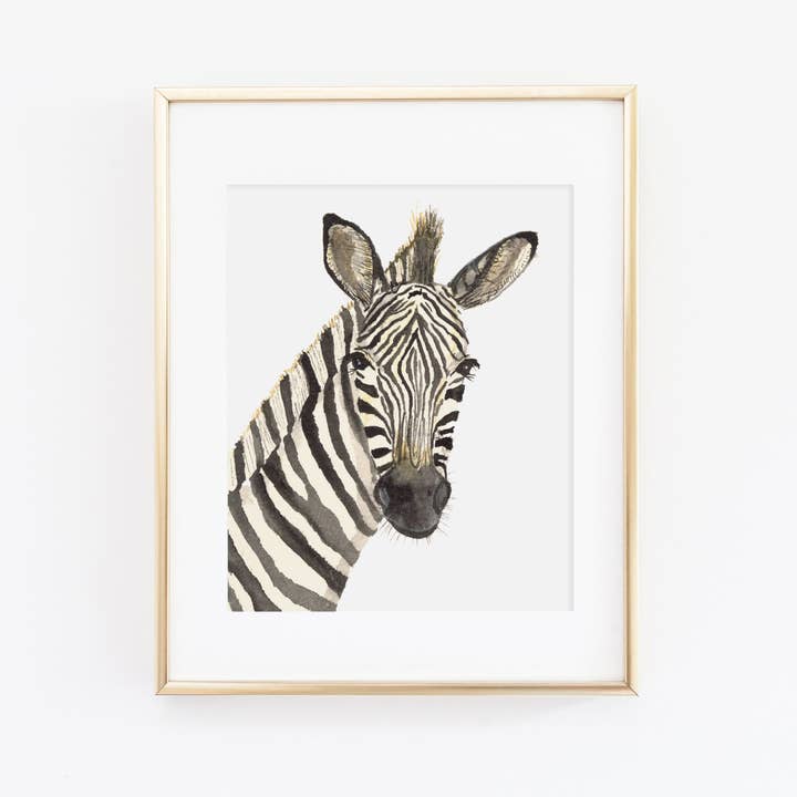 Zebra Art Print for wholesale by Cami Monet