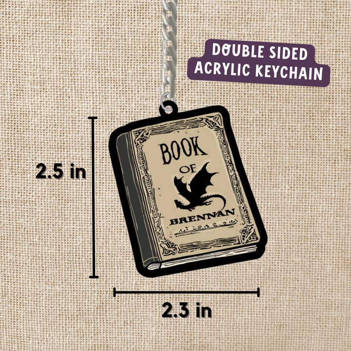 Kingdom of Threads - Vente Porte-clés – unisexe - Porte-clés en acrylique double face Book of Brennan | Fourth Wing1