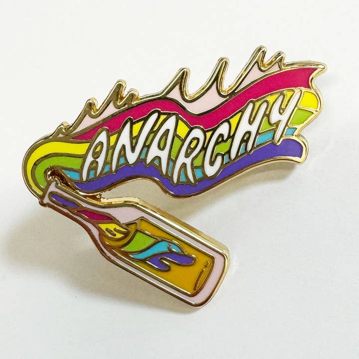 Strike Gently Co - Wholesale Lapel Pin/Button - Queer Anarchy Pin