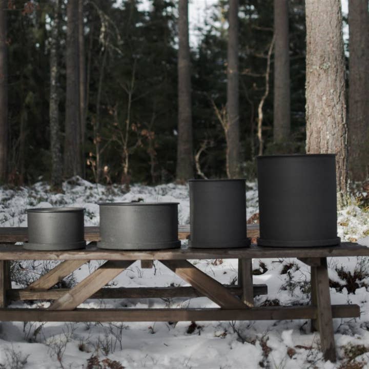 Plant Pot 2-set black for wholesale on Faire4