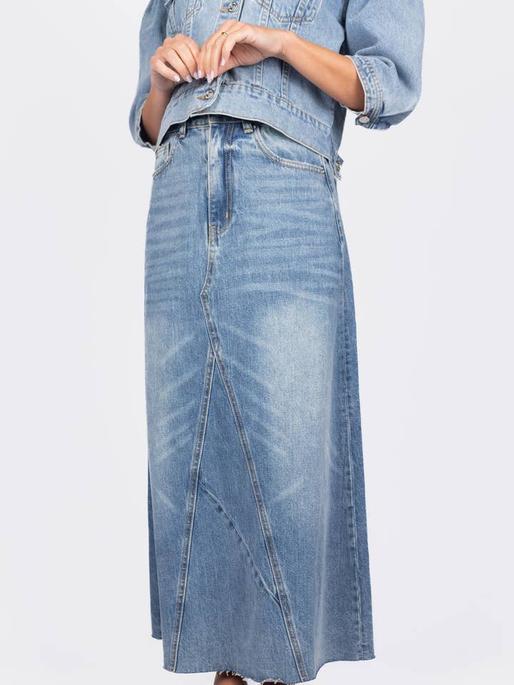 NAYELI SKIRT (BLUE) for wholesale by Yakira Bella