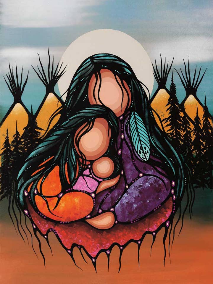Intergenerational Healing By Artist Jackie Traverse for wholesale by Indigenous Puzzles and Art