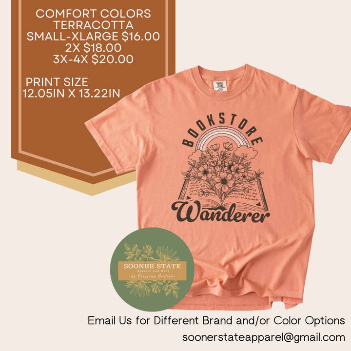 Bookstore Wonderer for wholesale by Sooner State Apparel