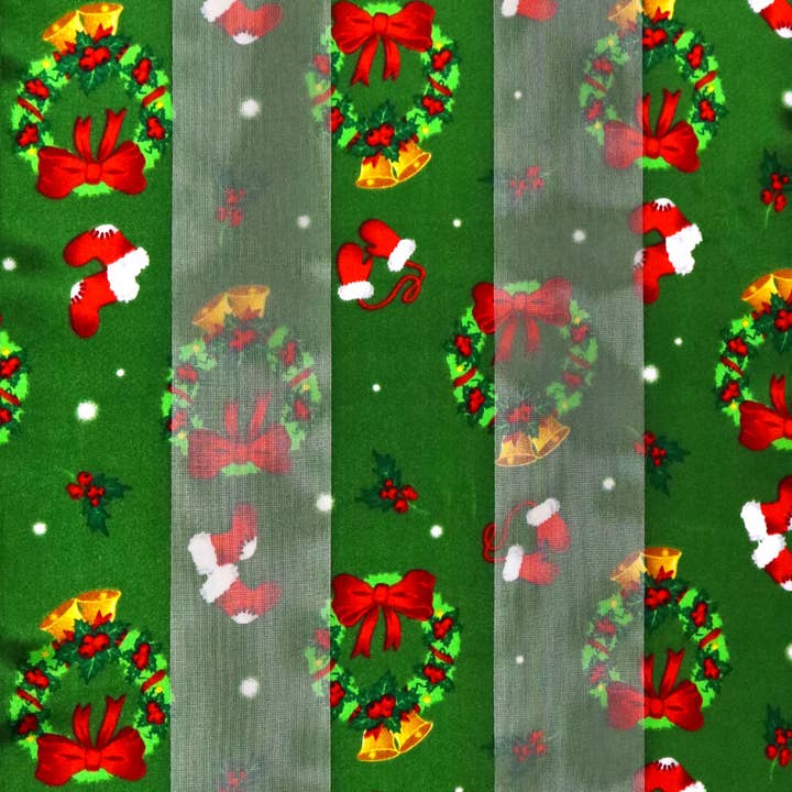 SP Sophia Collection - Wholesale Scarf - Unisex - Decorative Christmas Wreathe Neckerchief Scarf 1