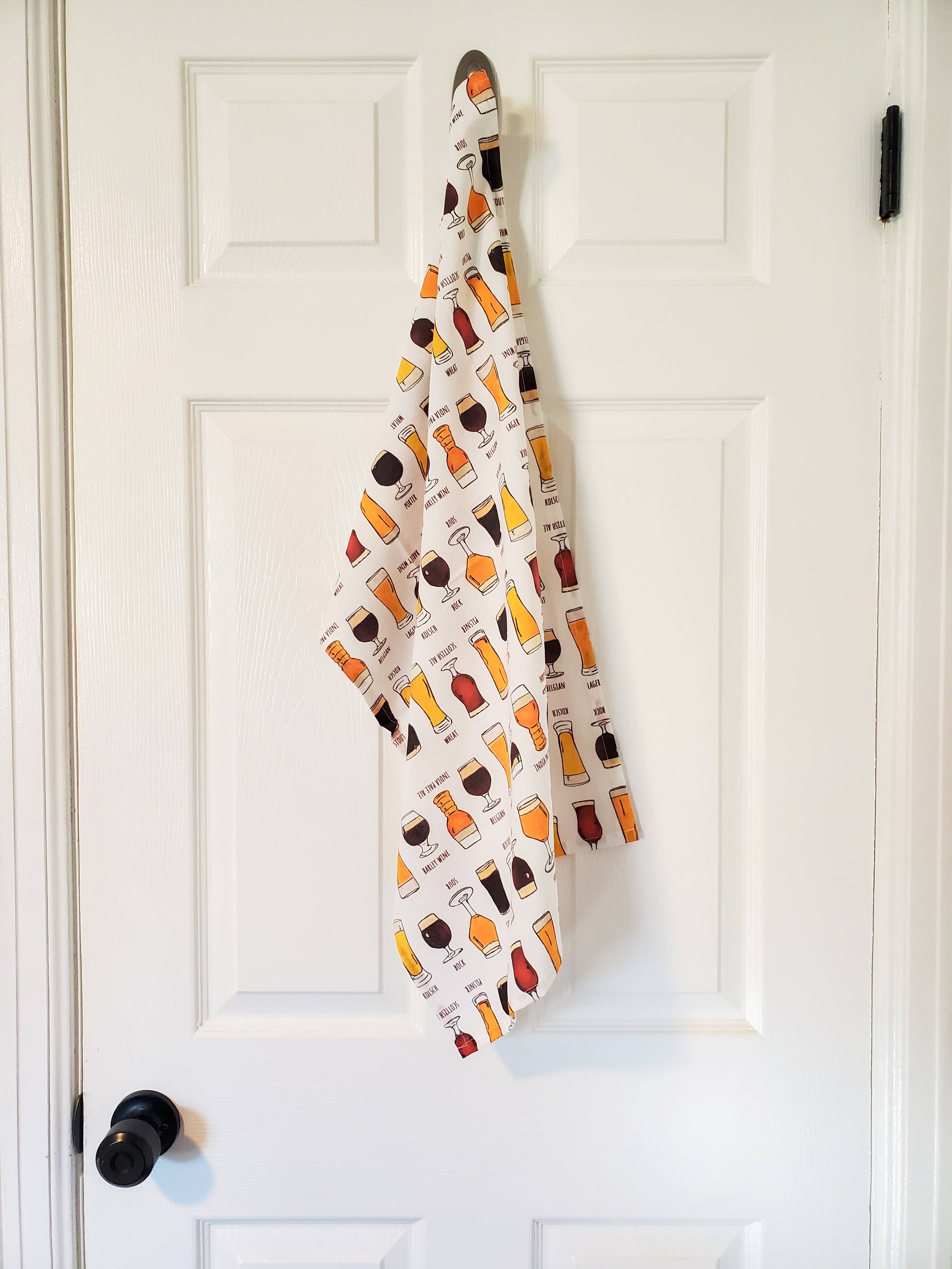 abigail hausman design & illustration - Wholesale Tea Towel - Beer Lover Tea Towel/Flour Sack Towel 19x281