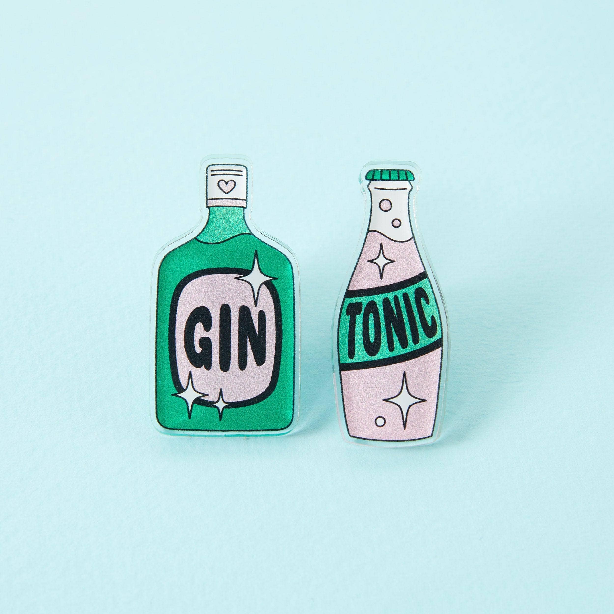 Punky Pins – wholesale Lapel pin/button – Gin & Tonic Acrylic Pin Pair6