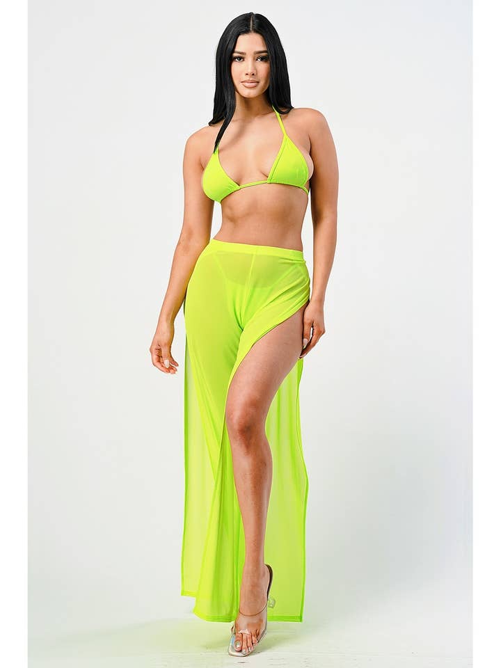 Ensemble pantalon et bikini en résille pour la vente par ITSSY