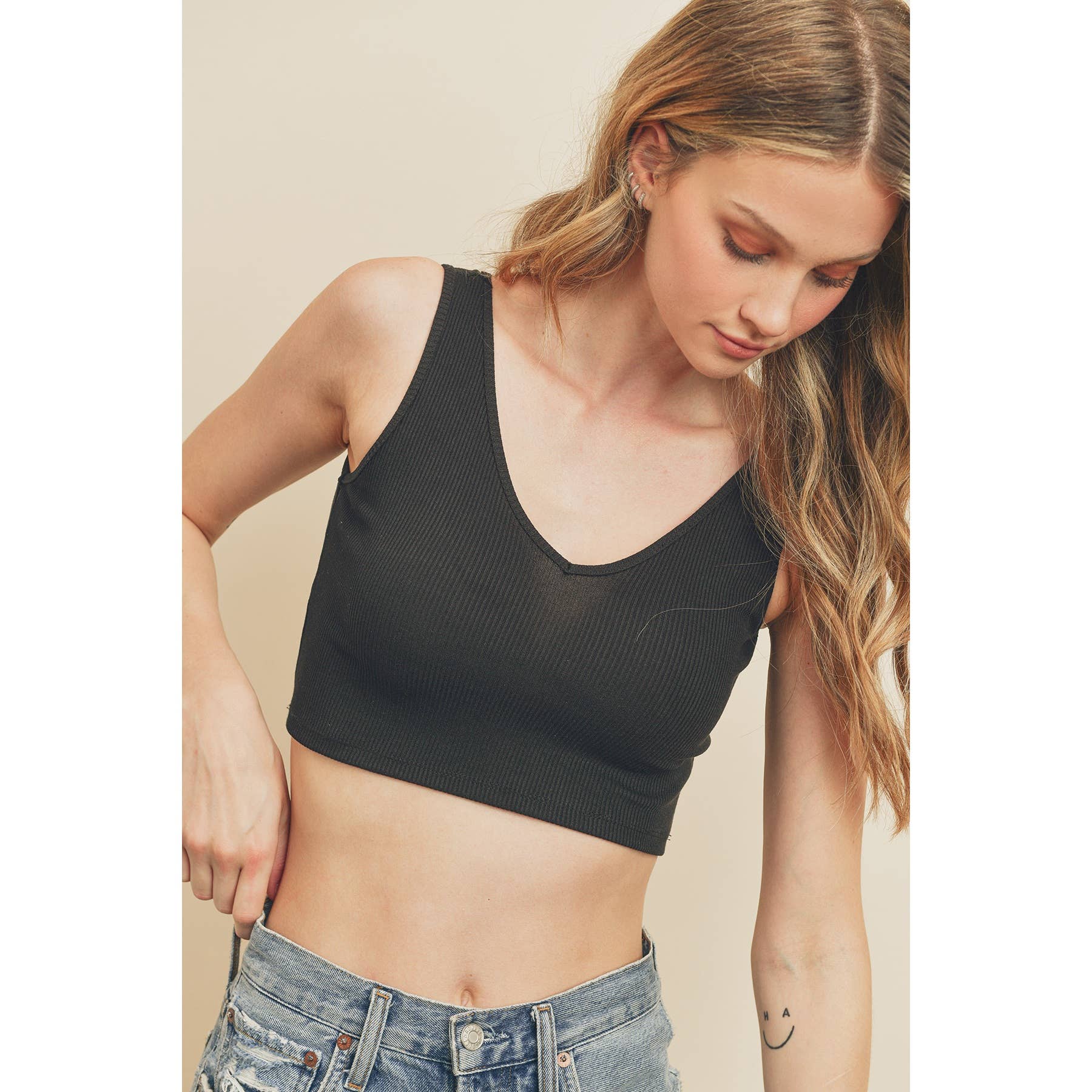 Dress Forum – Engroshandel Tanktop – Kvinder – FT6522 Ribbet Strik Beskåret Tank Top (1)15