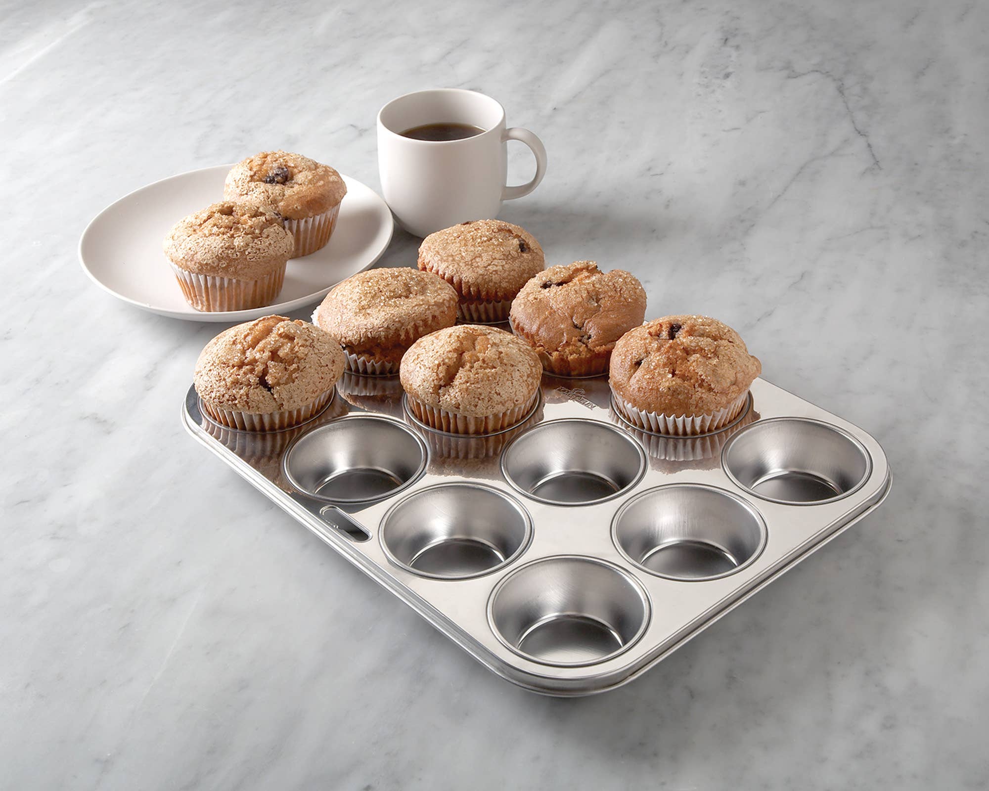 Fox Run Brands - Wholesale Cupcake/Muffin Pan - Fox Run Stainless Steel 12 Cup Muffin Pan, 10.5" x 13.75"1