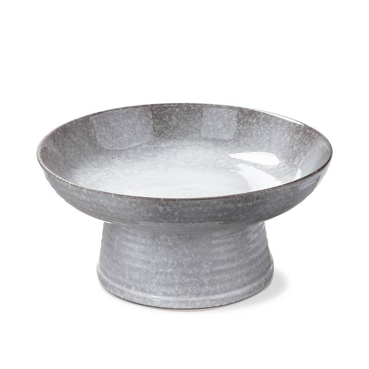 Stinson Pedestal Bowl Light Gray Stoneware Everyday for wholesale by tag