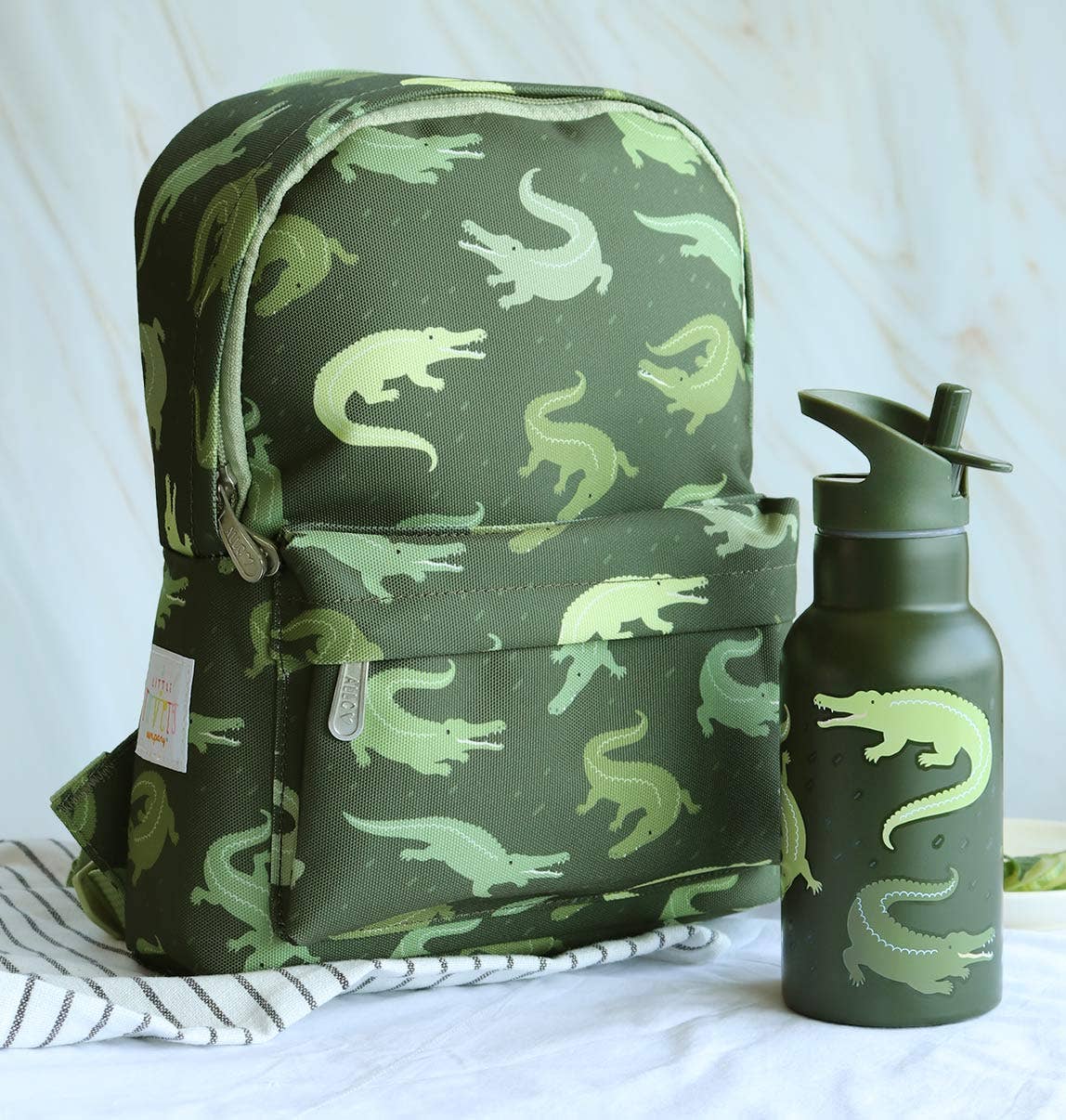 A Little Lovely Company – wholesale Water bottle – Kids stainless steel drink/ water bottle: Crocodiles8