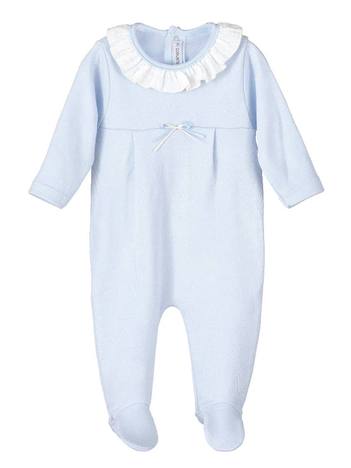 Romper Mintini Baby Clothes Wholesale Romper Piping Collared LS