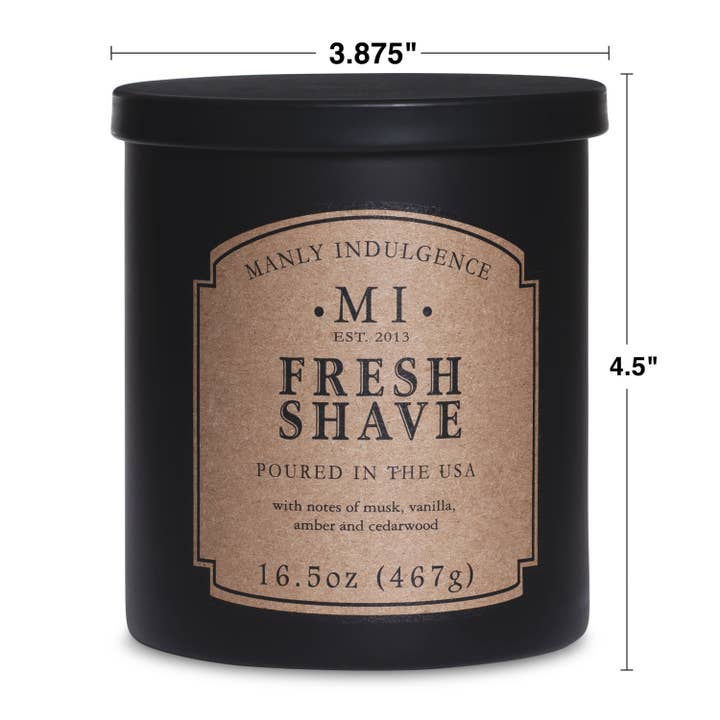 MVP Group International INC - Wholesale Jar/Filled Candle - Manly Indulgence Classic Fresh Shave, 16.5 oz3