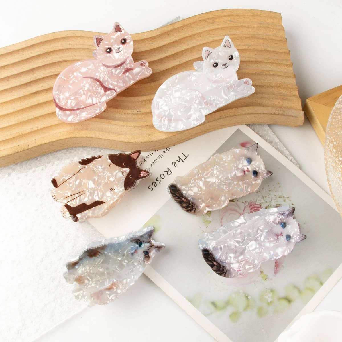 ACCITY - Wholesale Hair Clip - Women's - Cute Cat Hair Claw Clip for Women, Cartoon Style_CWAHA06898