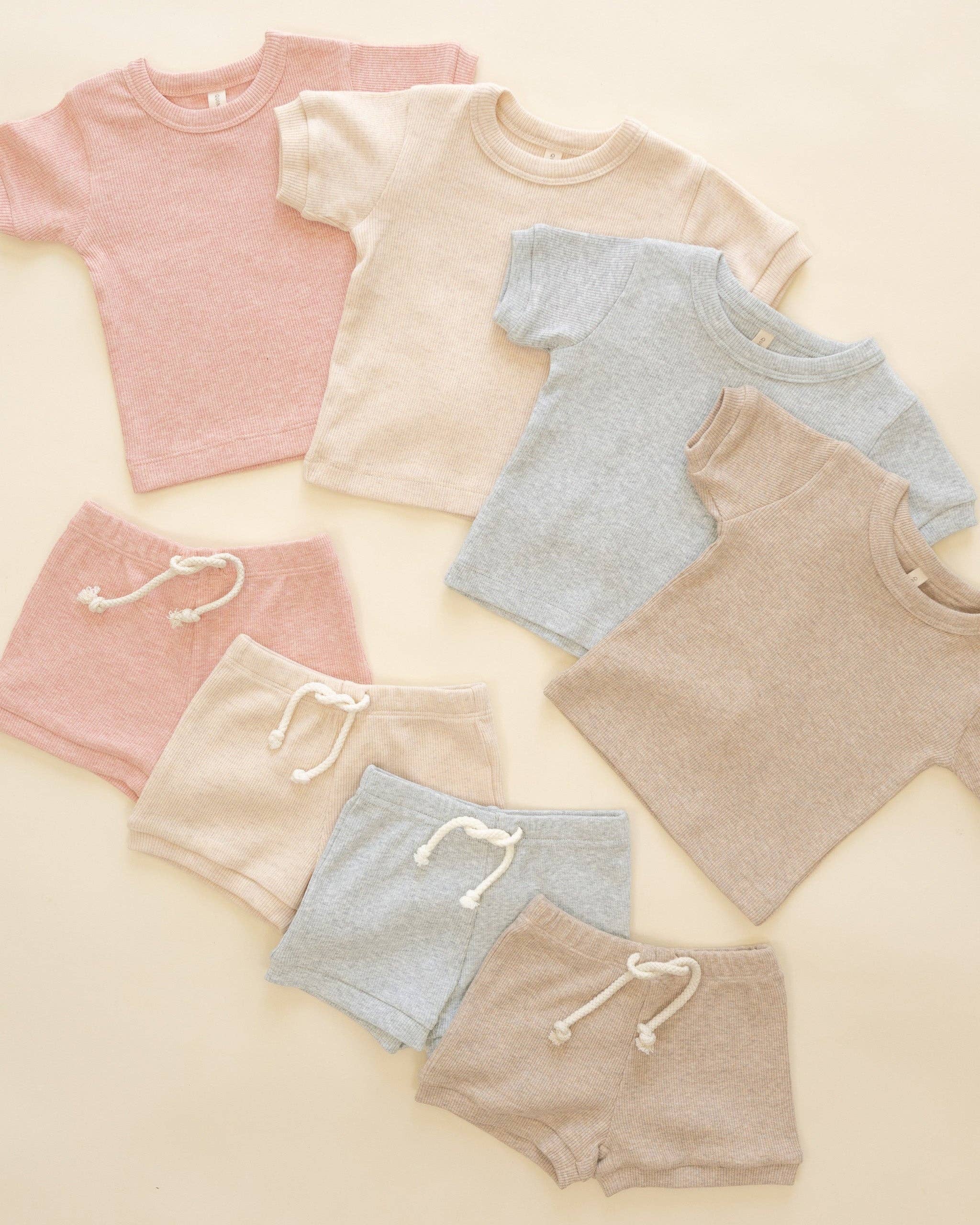 Quincy Mae - Wholesale Top & Short Set - Baby - Ribbed Shortie Set Dusty Blue5
