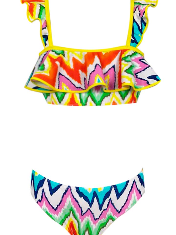 Akeno Sleeveless Ruffle Front Two-Piece Swimsuit for wholesale by Nessi Byrd