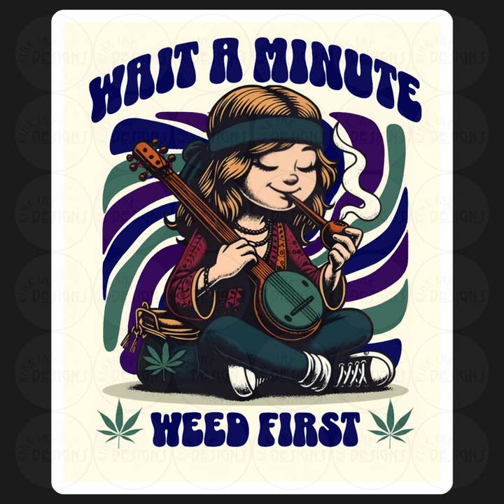 Weed First Sticker/Magnet for wholesale by kink Ink Designs