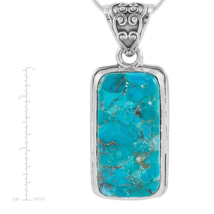 Sarcelle Pendentif Silpada Bright Seas, turquoise et argent sterling en vente sur Faire5