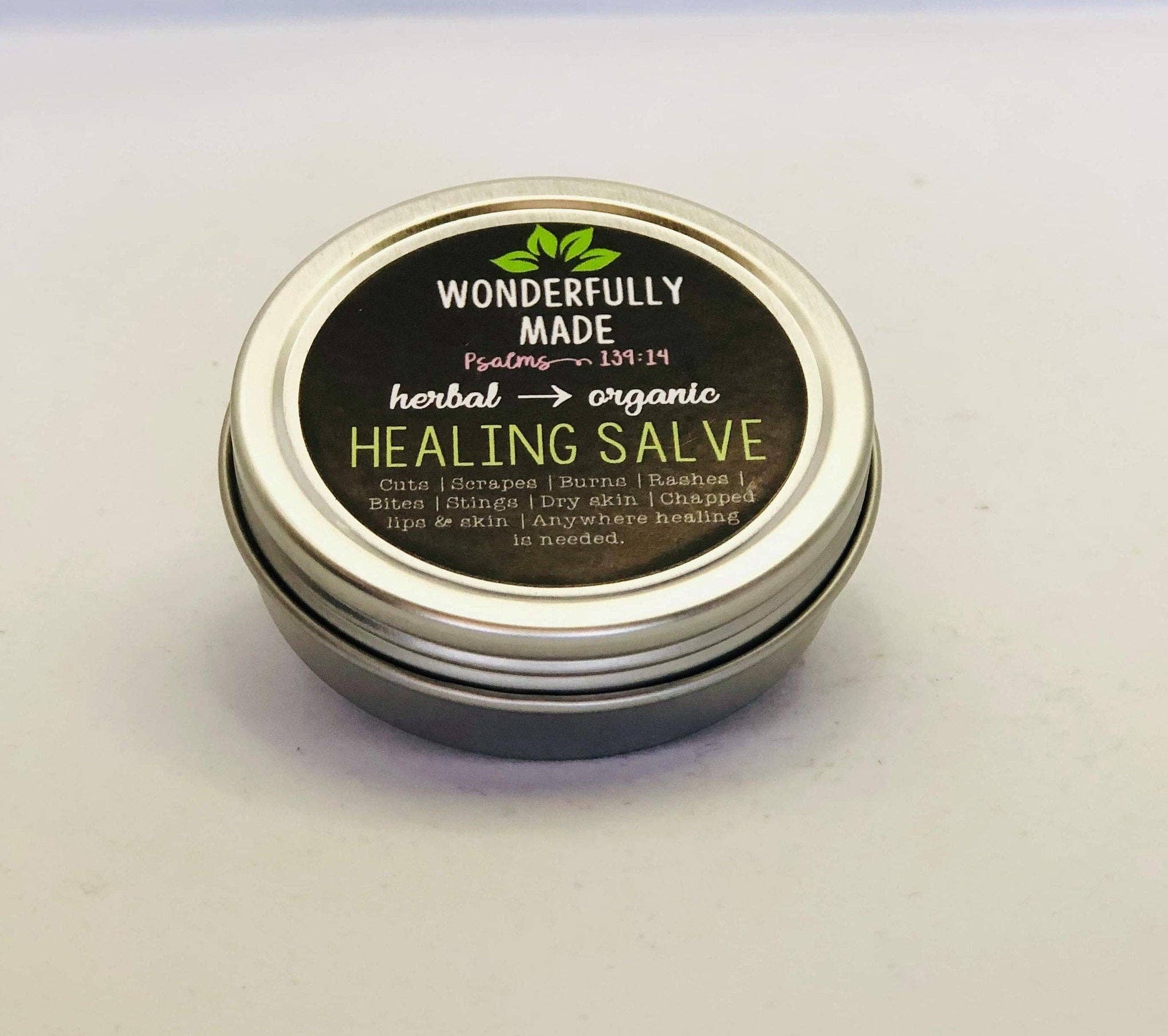 Wonderfully Made .love - Wholesale Healing Salve/Balm/Cream - Herbal Healing Salve | Dry Hands | Calendula | Chickweed | Plantain | Chapped Lips | Cracked Skin | Organic | Everything Salve | Natural1