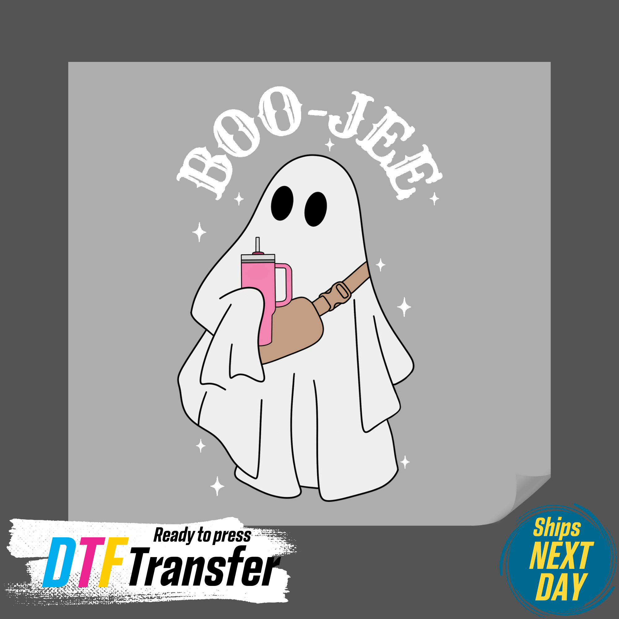 DTF Office - Wholesale Sublimation Transfer - Boo Jee Halloween Ghost DTF Transfer1
