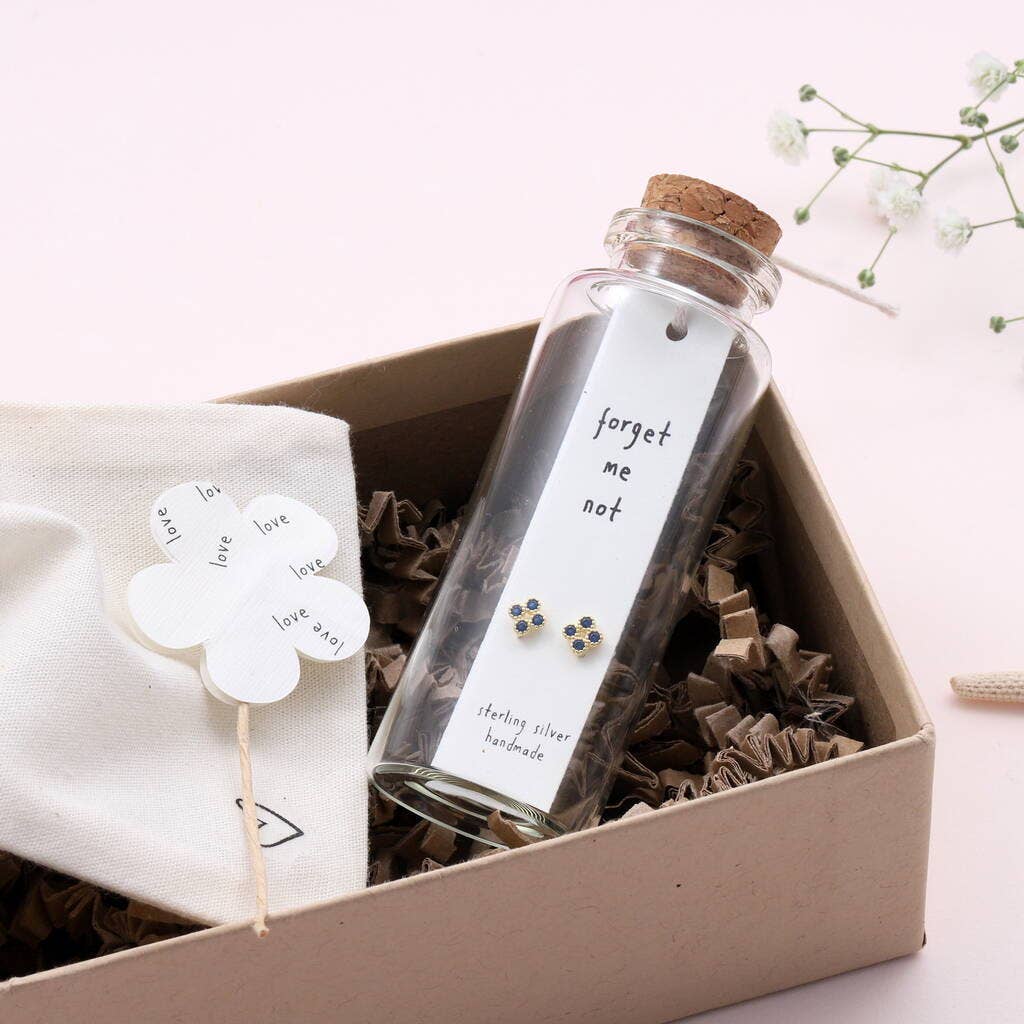 Attic creations - Vente Clous d'oreille - Boucles d'oreilles bouteille à message BT035 'Ne m'oublie pas'0