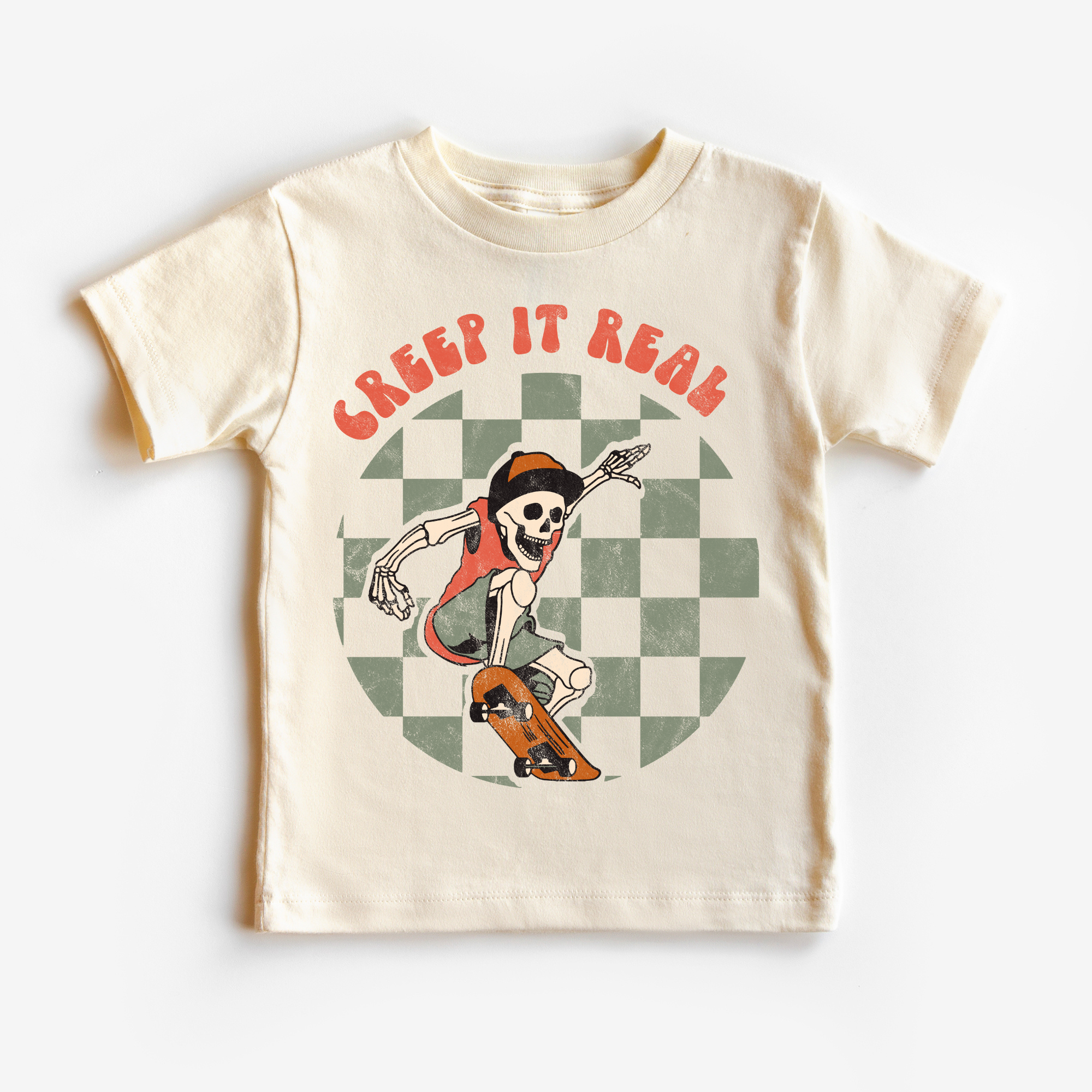 ZZ Threadz - Wholesale Screen Printed T-Shirt - Kids - Creep it Real Circle Checkered0
