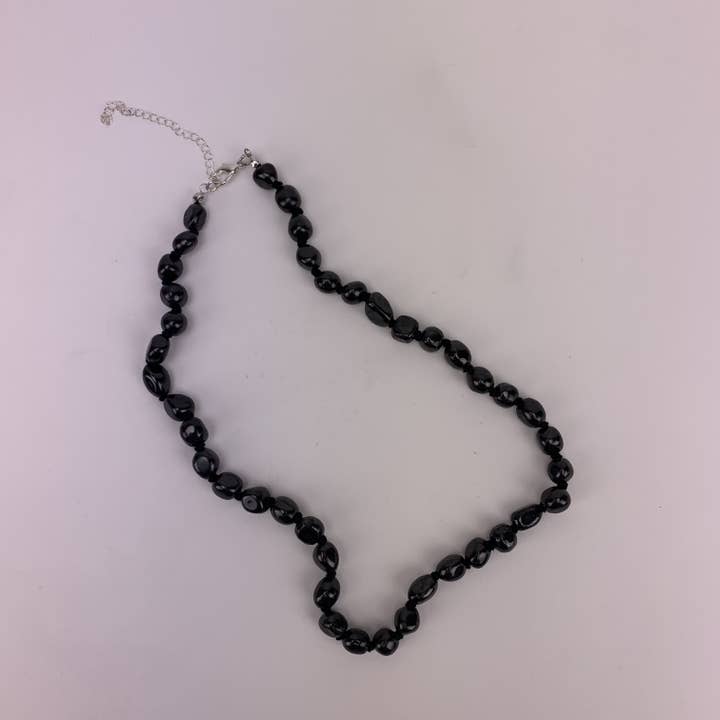 Pelham Grayson Rose - Wholesale Beaded/Pearl Necklace - Shungite Tumbled Bead 18" Necklace | 7-10 mm Stones | Russia2