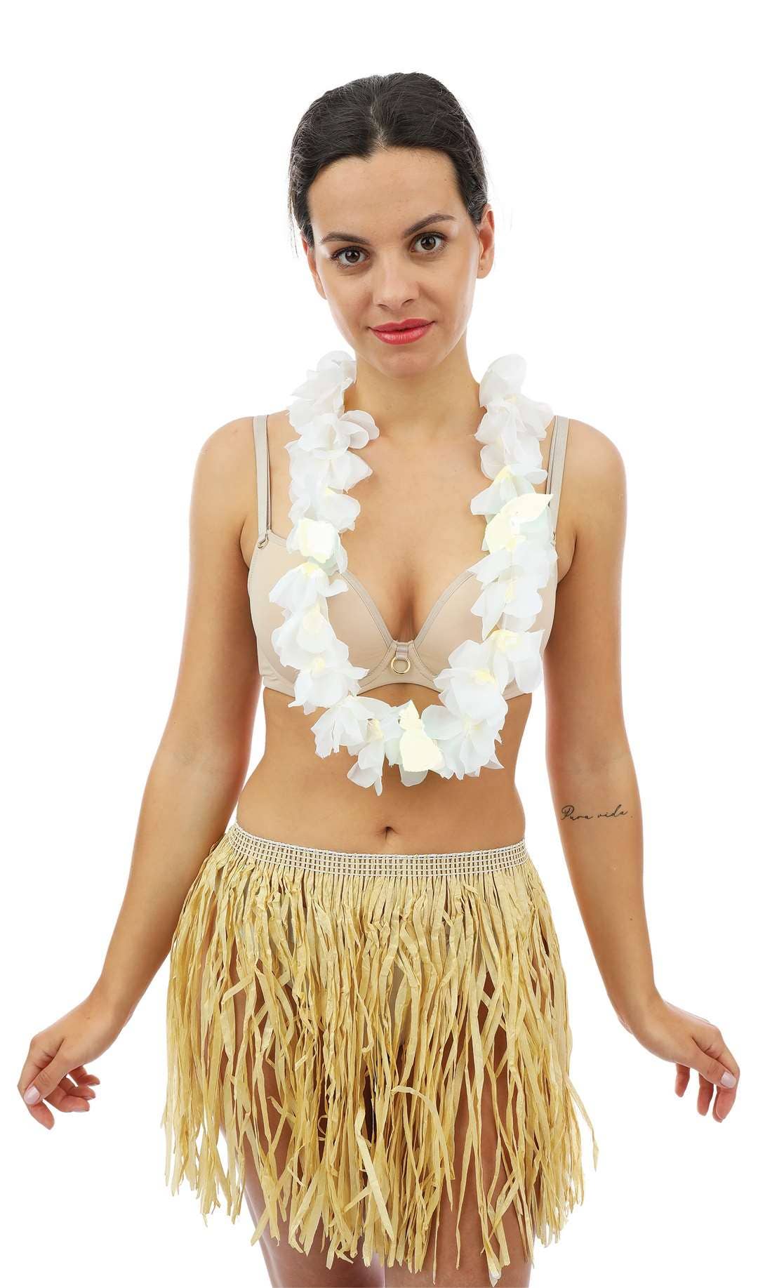 P'tit Clown - Wholesale Costume - Women's - Hawaiian Necklace - Large Flowers - Random Color4