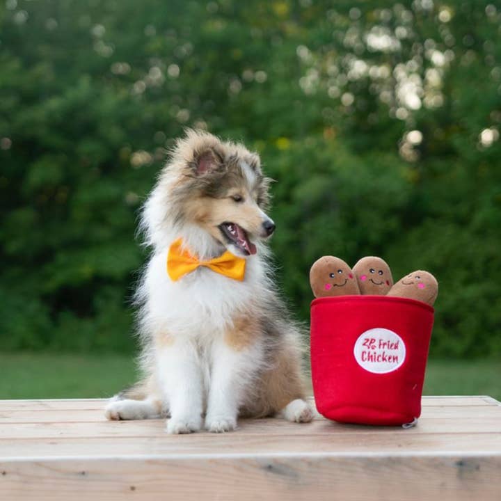 ZippyPaws - Wholesale Pet plush toy – Dog - Zippy Burrow - Bucket of Chicken - Dog Toy3