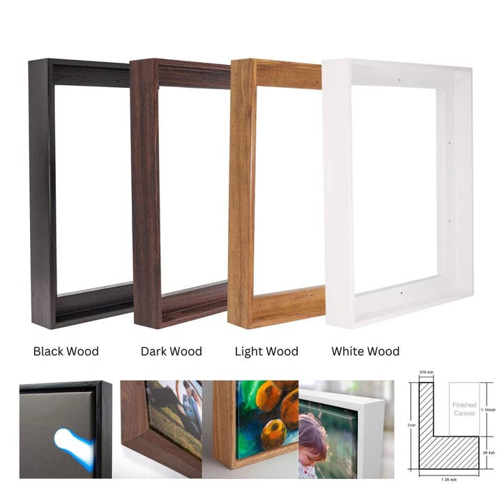 Modern Memory Design Picture Frames - Wholesale Picture frame - 24x36 Canvas Floating Frame for 24x36 Canvas Art Painting5
