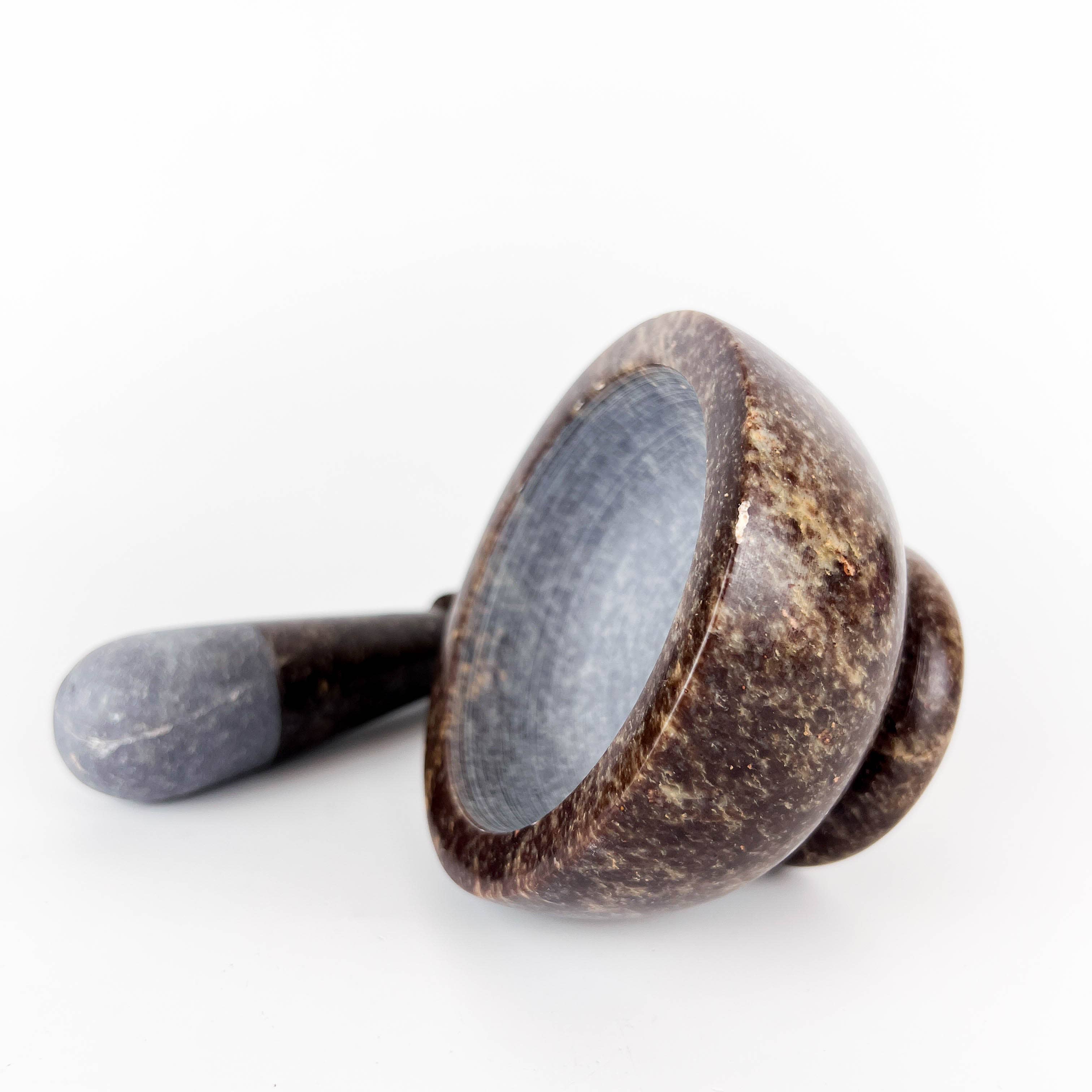 GREENROOTS USA LLC - Wholesale Mortar & pestle - Soap Stone Mortar & Pestle 4"D,3"H7