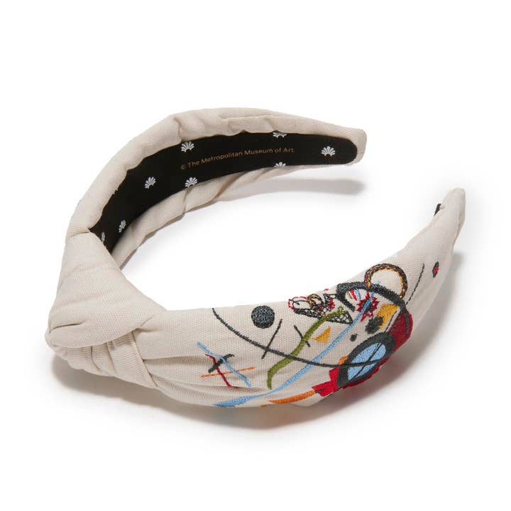VIOLETT THE MET X LELE KNOTTED KANDINSKY EMBROIDERED HEADBAND for wholesale by Lele Sadoughi