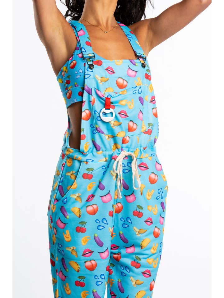 Shinesty, Inc - Wholesale Onesie - Women's - Women's Pajamaralls® Pajama Overalls | The Innuendo Emojis