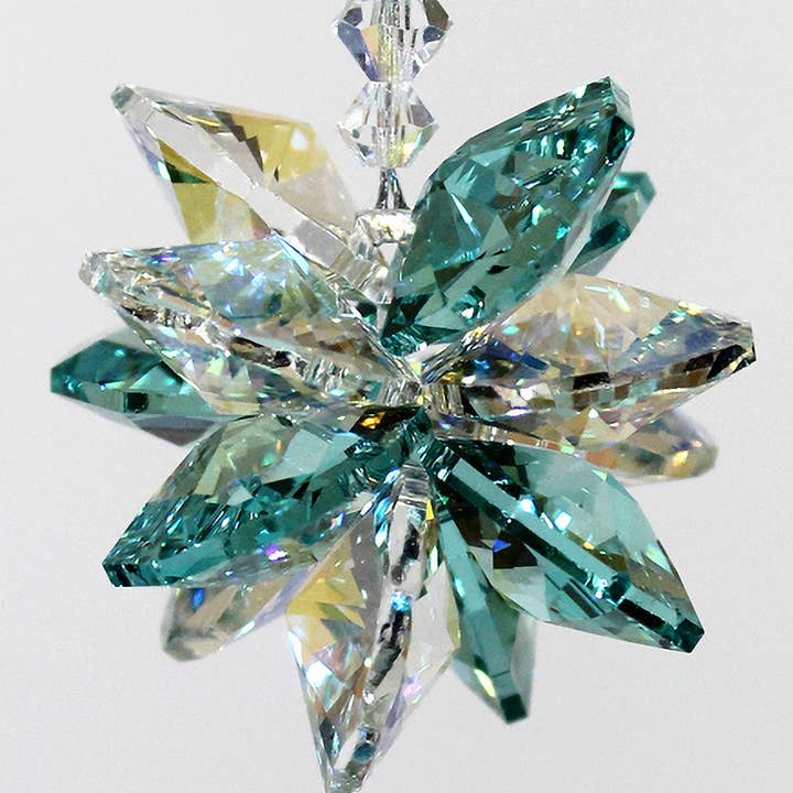 Silver Deer Crystal - Vente Attrape-soleil - Capteur de soleil Crystal Cluster - Aqua et AB avec fil de 5 po0