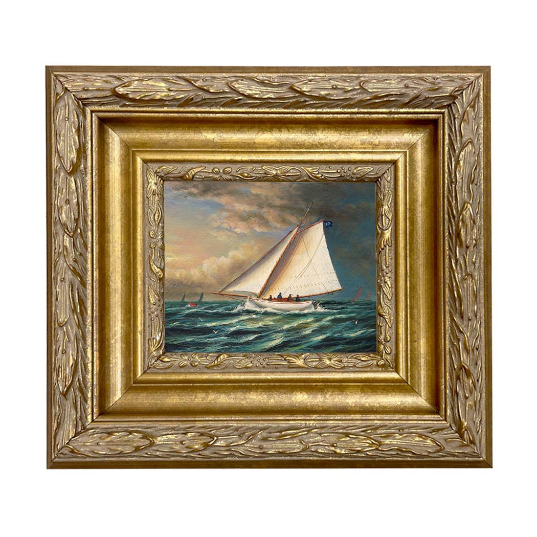 Madison Bay Co. - Historical Home Decor Reproductions - Wholesale Schilderen/Tekenen - Racing Boot Vintage Schilderij Afdruk op Canvas10