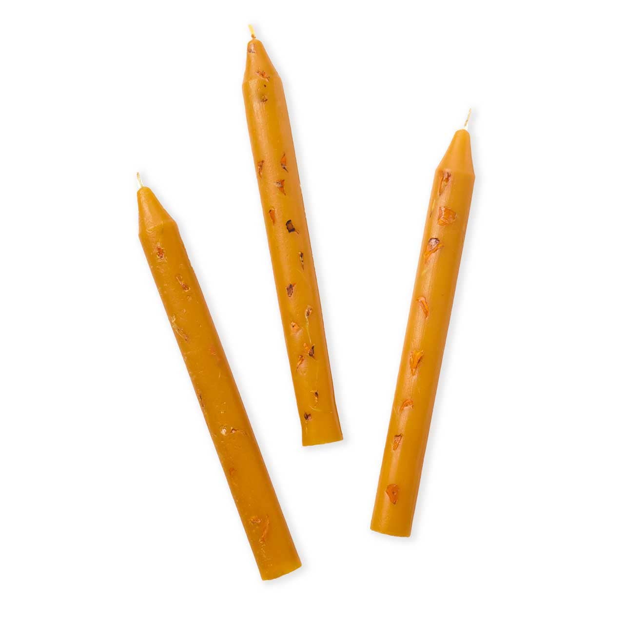 SERRV International - Wholesale Tapered Candle/Candlestick - Marigold Petal Taper Candles - Set of 30